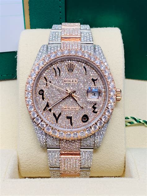 iced out gold rolex replica|rolex iced out arabic.